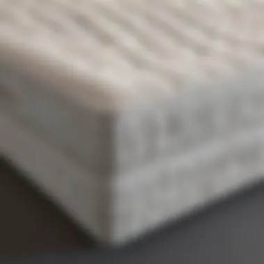 Leesa Mattress Construction Detailed view of Leesa mattress construction highlighting layers and materials
