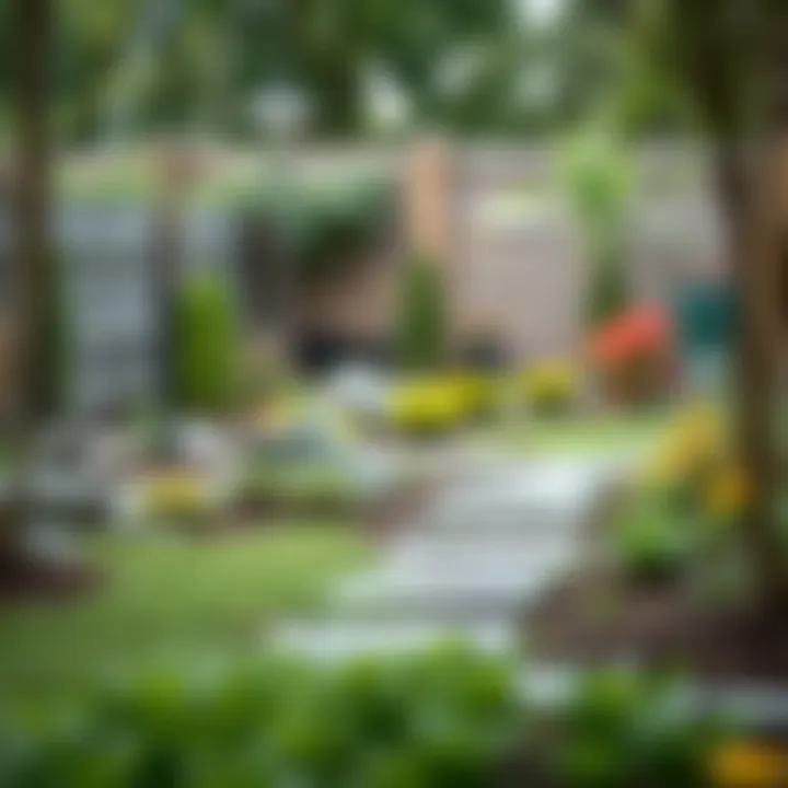 Landscaping Techniques to Enhance Water Management Illustration highlighting various landscaping techniques to manage moisture.