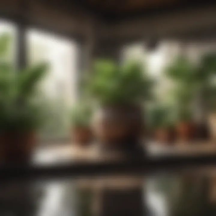 Healthy indoor plants in a well-maintained environment