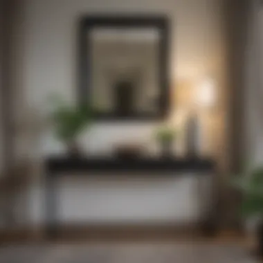 Functional Beauty: Console Tables as Focal Points Functional console table arrangement in a modern living space