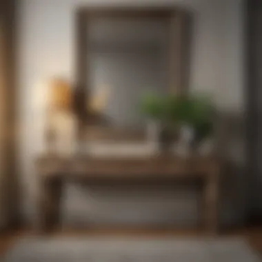 Textural Harmony: Elevating Console Table Aesthetics Elegant console table showcasing a mix of textures and materials