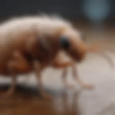 Understanding Fleas: A Close Encounter Close-up of a flea on a pet's fur