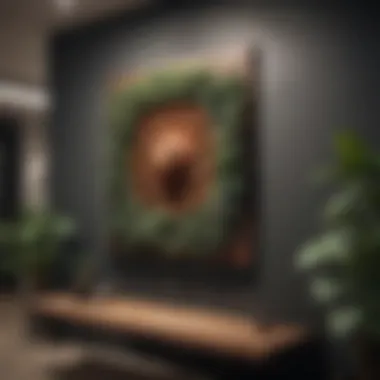 Innovative Wall Art Showcase Creative wall art display in a contemporary setting