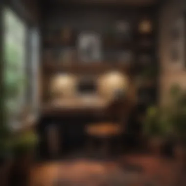 Chic vintage-inspired study area with unique decor