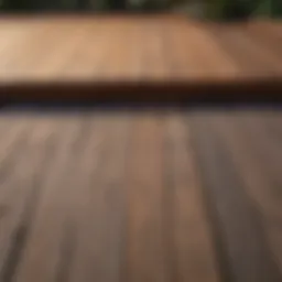 Variety of decking materials showcasing textures and colors