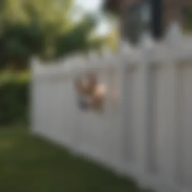 Stylish vinyl fence enhancing backyard aesthetics while keeping dogs safe