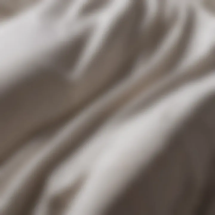 Close-up of high thread count cotton fabric