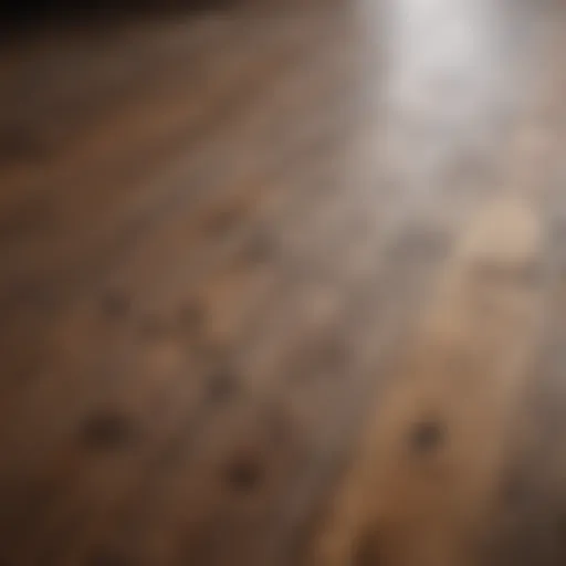 Rustic wooden flooring in a country home.