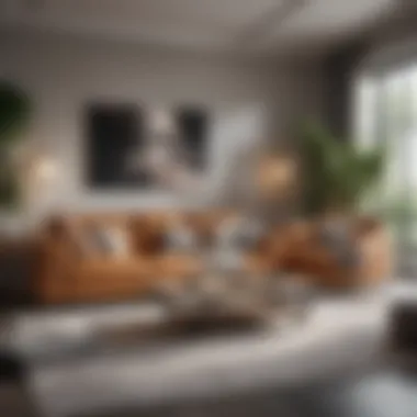 Stylish Living Room with Zip-Off Cover Sofa Cozy living room featuring a zip-off cover sofa styled with accessories