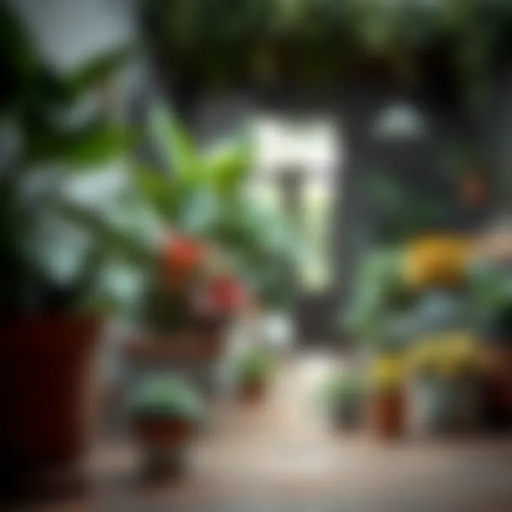 A selection of pot plants suitable for small patios