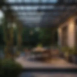 Elegant retractable pergola showcasing versatility