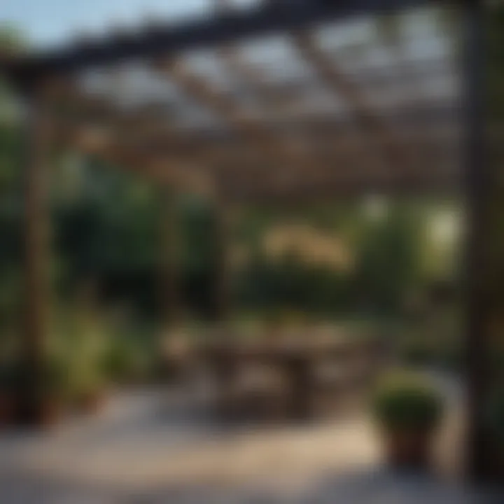 Stylish pergola cover enhancing backyard aesthetics