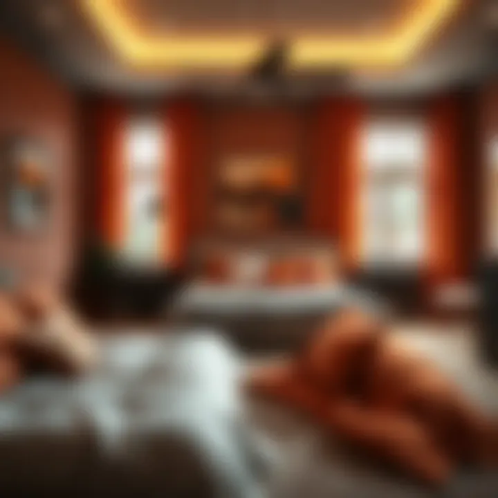 Cozy Burnt Orange and Neutral Tone Bedroom Cozy burnt orange and neutral tone bedroom