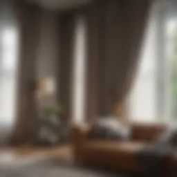 Elegant curtains enhancing a cozy living space