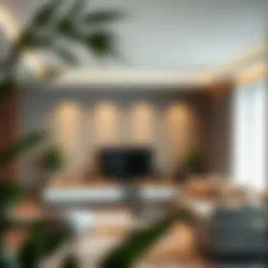 Innovative Lighting Solutions for Ambiance Innovative lighting solutions enhancing a stylish living room atmosphere
