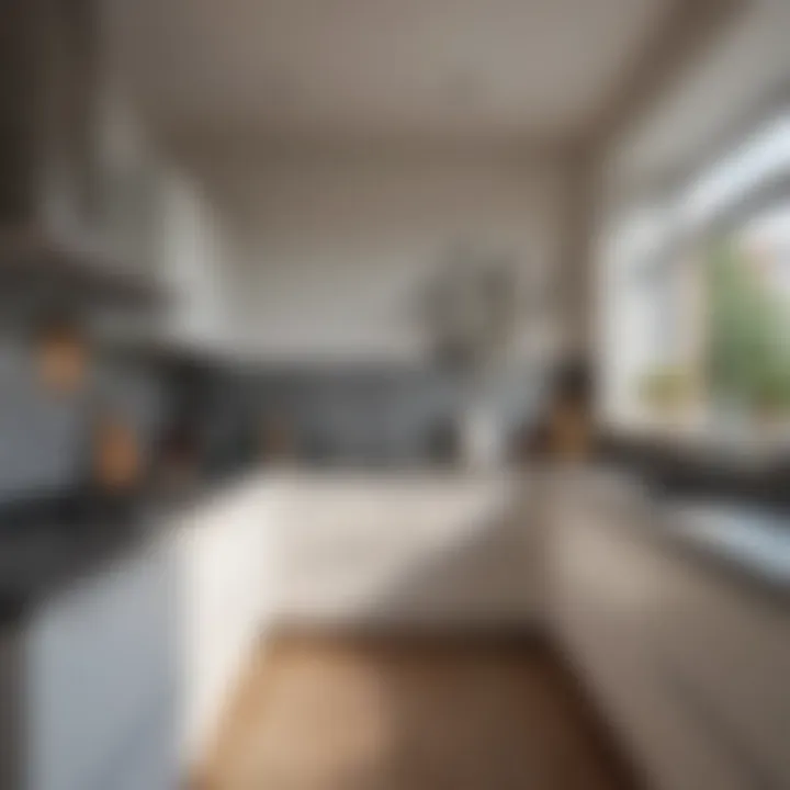 Before and after images of a decluttered kitchen.