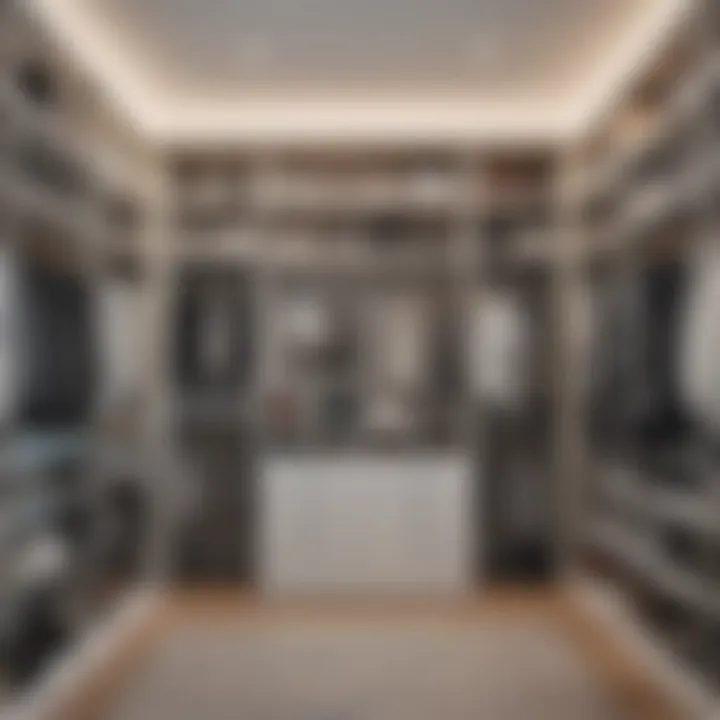 A neatly organized closet showcasing a capsule wardrobe.