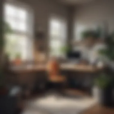 A clear workspace with essential items and no distractions.