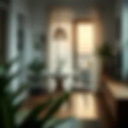 Compact dining table with stylish chairs in a small apartment