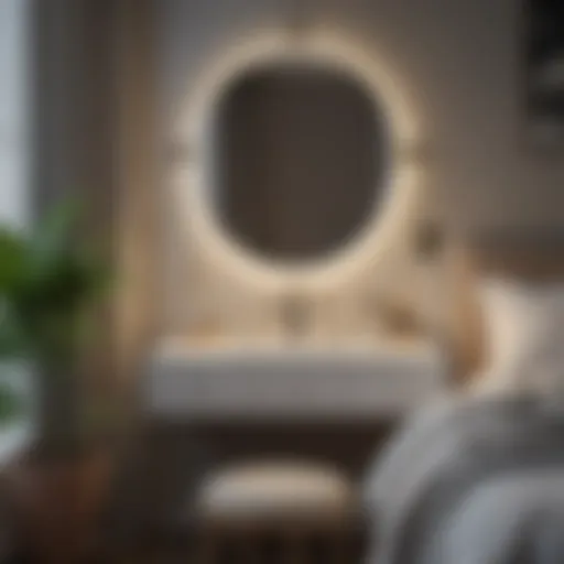 Chic small bedroom design with a stylish vanity