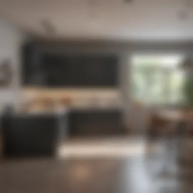Optimized Workflow in U-Shaped Kitchen Optimized workflow in a U-shaped kitchen with accessible work zones