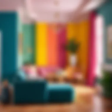 Harmonious Hues for Room Design Vibrant color palette showcasing harmonious hues for room design