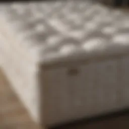 Close-up of mattress material showcasing durability and texture