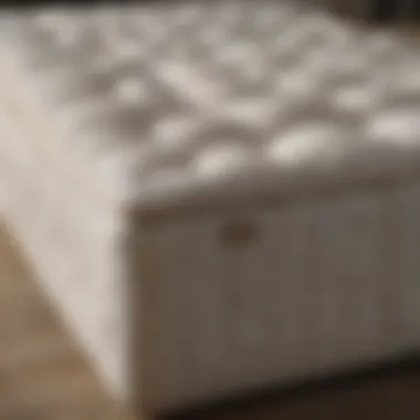 Close-up of mattress material showcasing durability and texture