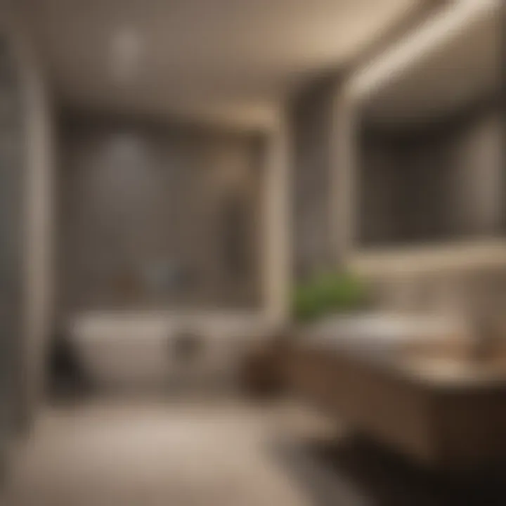 Diagram illustrating the correlation between bathroom size and wattage requirements