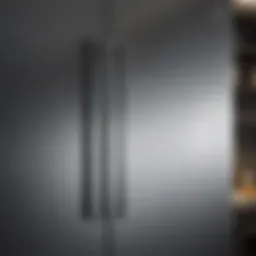 A gleaming stainless steel refrigerator reflecting light