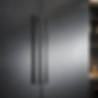 A gleaming stainless steel refrigerator reflecting light
