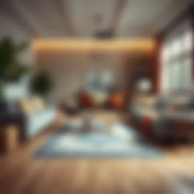 Visualizing Rug Placement for Optimal Arrangement Visualizing rug placement in a room