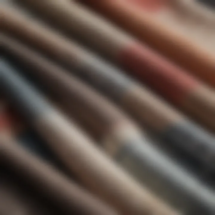 Different fabric types with paint stains