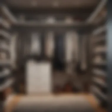 Organized Wardrobe with Freshly Deodorized Attire A clean closet filled with refreshed clothing