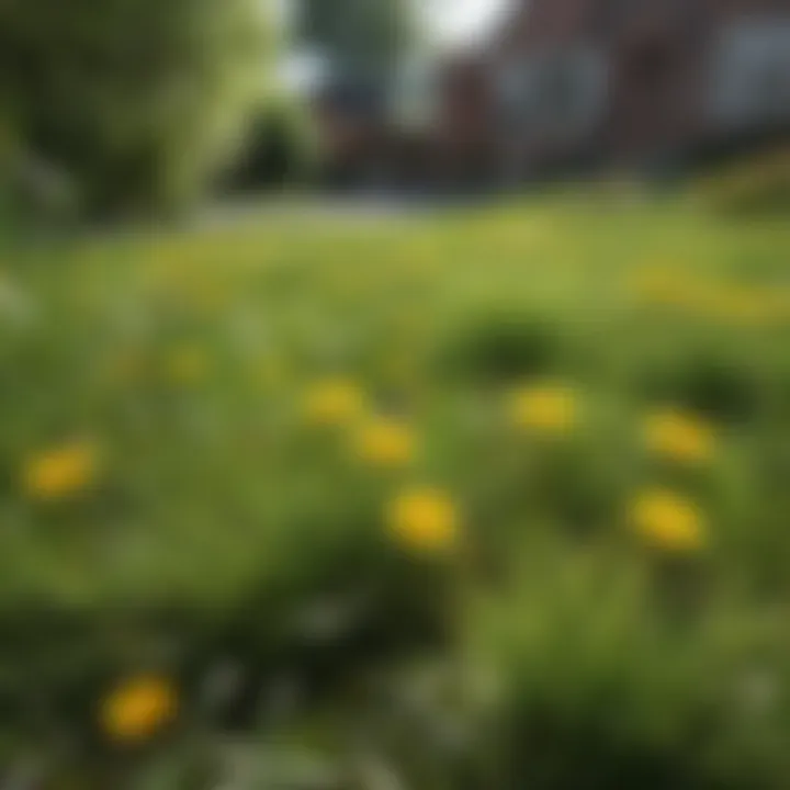 A lush green lawn free from dandelions