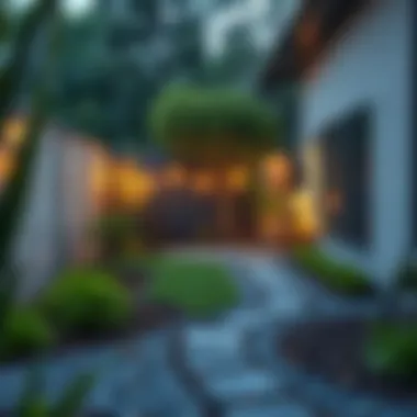 An example of a landscaped backyard with drainage solutions