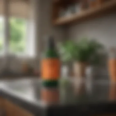 Natural mosquito repellent ingredients on a kitchen counter