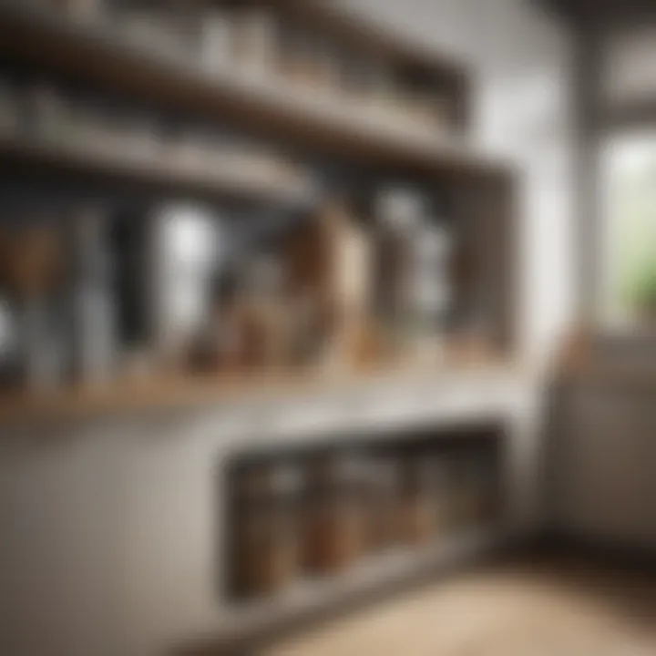 Neatly arranged kitchen with labeled storage containers