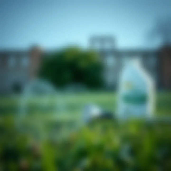 Chemical treatments applied to a lawn for weed management