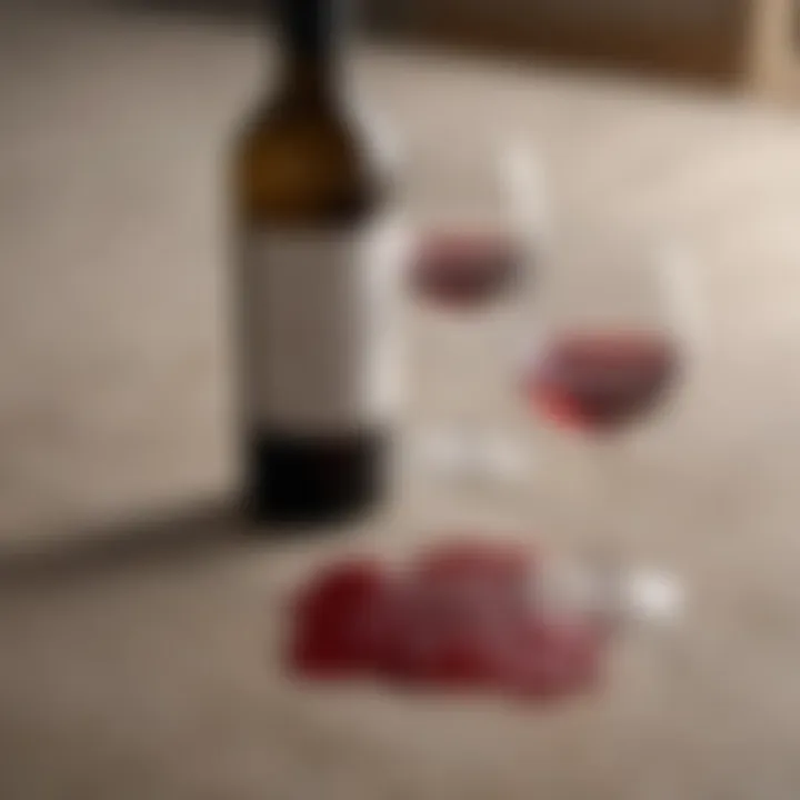 Various household items for wine stain removal
