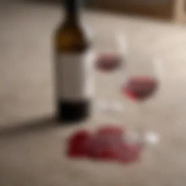 Household Items for Stain Removal Various household items for wine stain removal