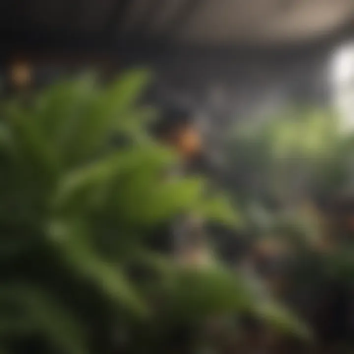 Natural insecticidal spray being applied to plants