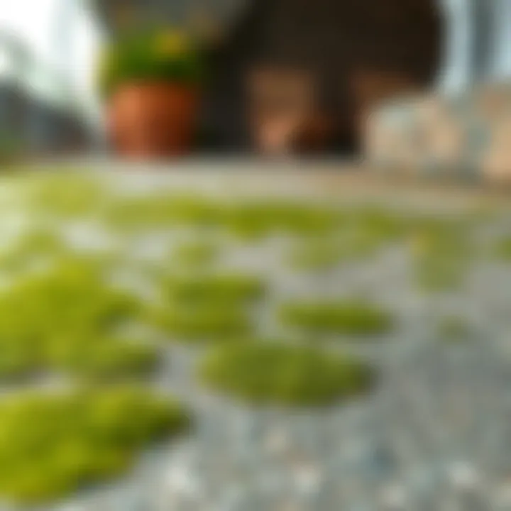 Well-maintained cement surface free of moss