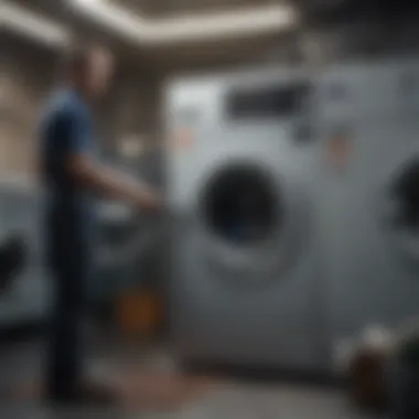 Conducting preventive maintenance on a laundry washer