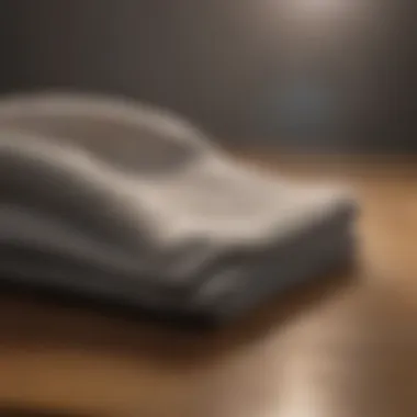 An individual using a microfiber cloth to dust furniture