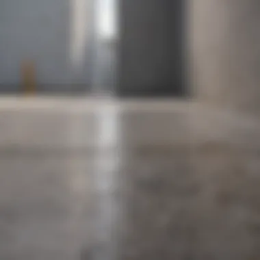 Before and after image of a concrete surface