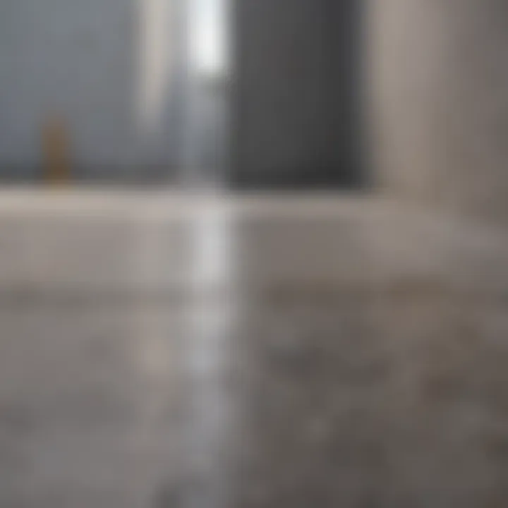 Before and after image of a concrete surface
