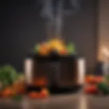 Air fryer showcasing various vegetables