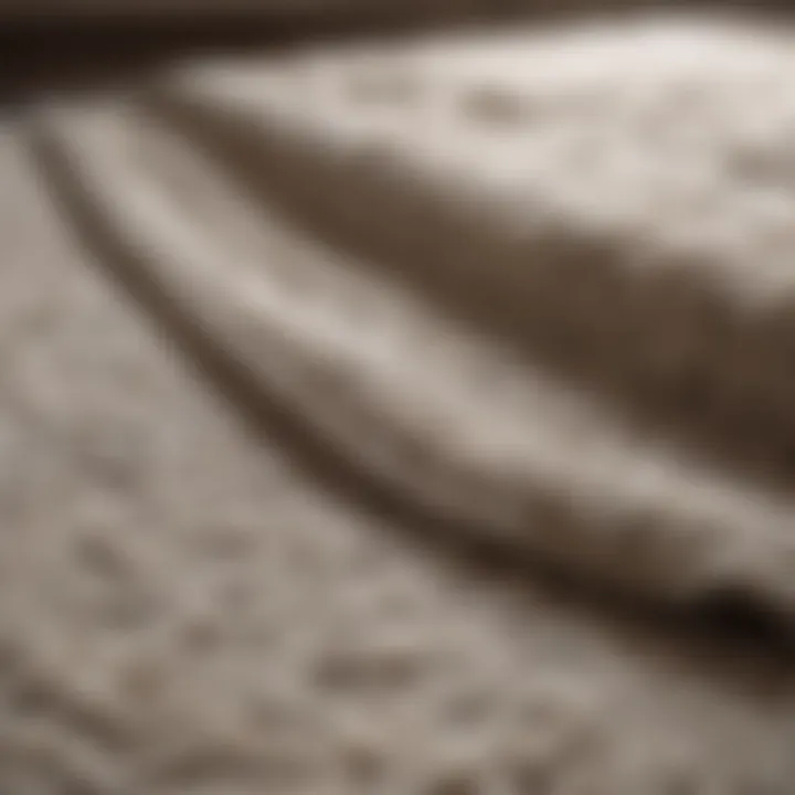 Close-up of high-quality materials used in bath rugs