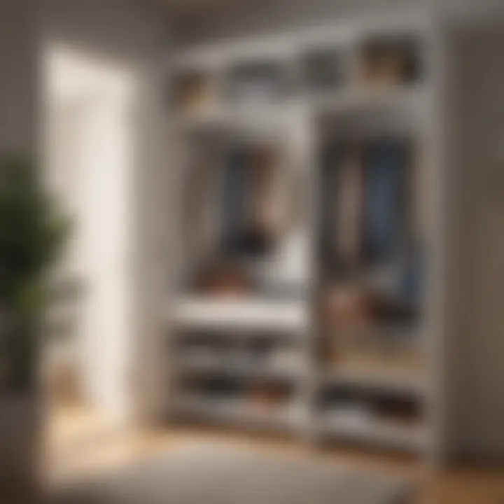 Functional entryway closet with multi-purpose organization